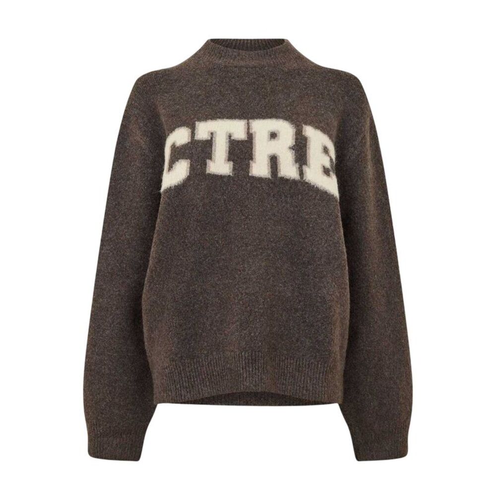 Couture Womens/Ladies Knitted Crew Neck Sweater / Brown
